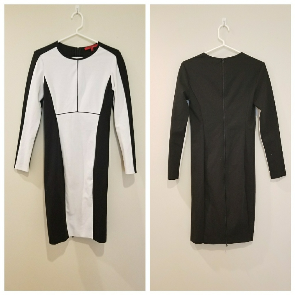 Narciso Rodriguez Nation White & Black Block Dress